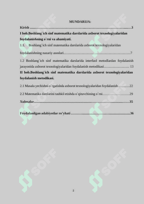 3-sinf matematika darslarida axborot texnologiyalaridan foydalanish 2