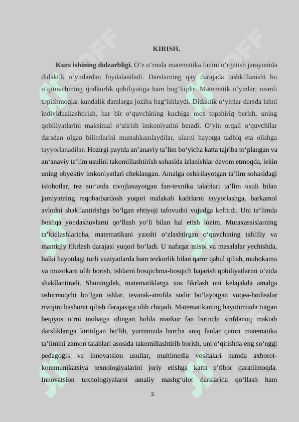 3-sinf matematika darslarida axborot texnologiyalaridan foydalanish 3