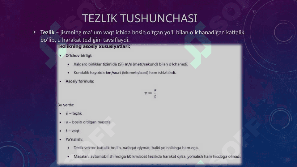 Avtomobil tezligini hisoblash 3