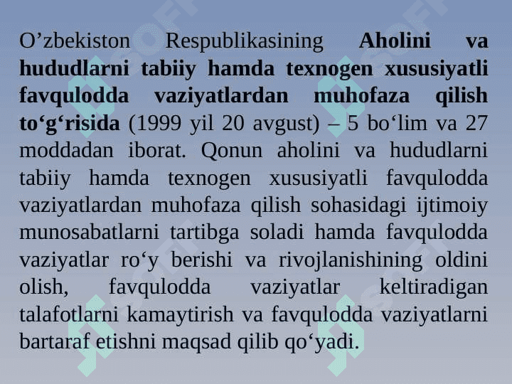 Kuzatiladigan tabiiy ofatlar va ularning oqıbatlari 2