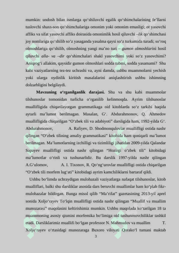 Maktab ta’limida so‘zlarni shakl va ma’no munosabatiga ko‘ra turlarini yangi darsliklar asosida o‘qitish 3