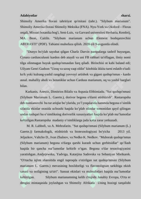RASTOROPSHANINGI (SILYBUM MARIANUM) HOSILDORLIGIGA EKISH MUDDATLARINI TA’SIRI 6