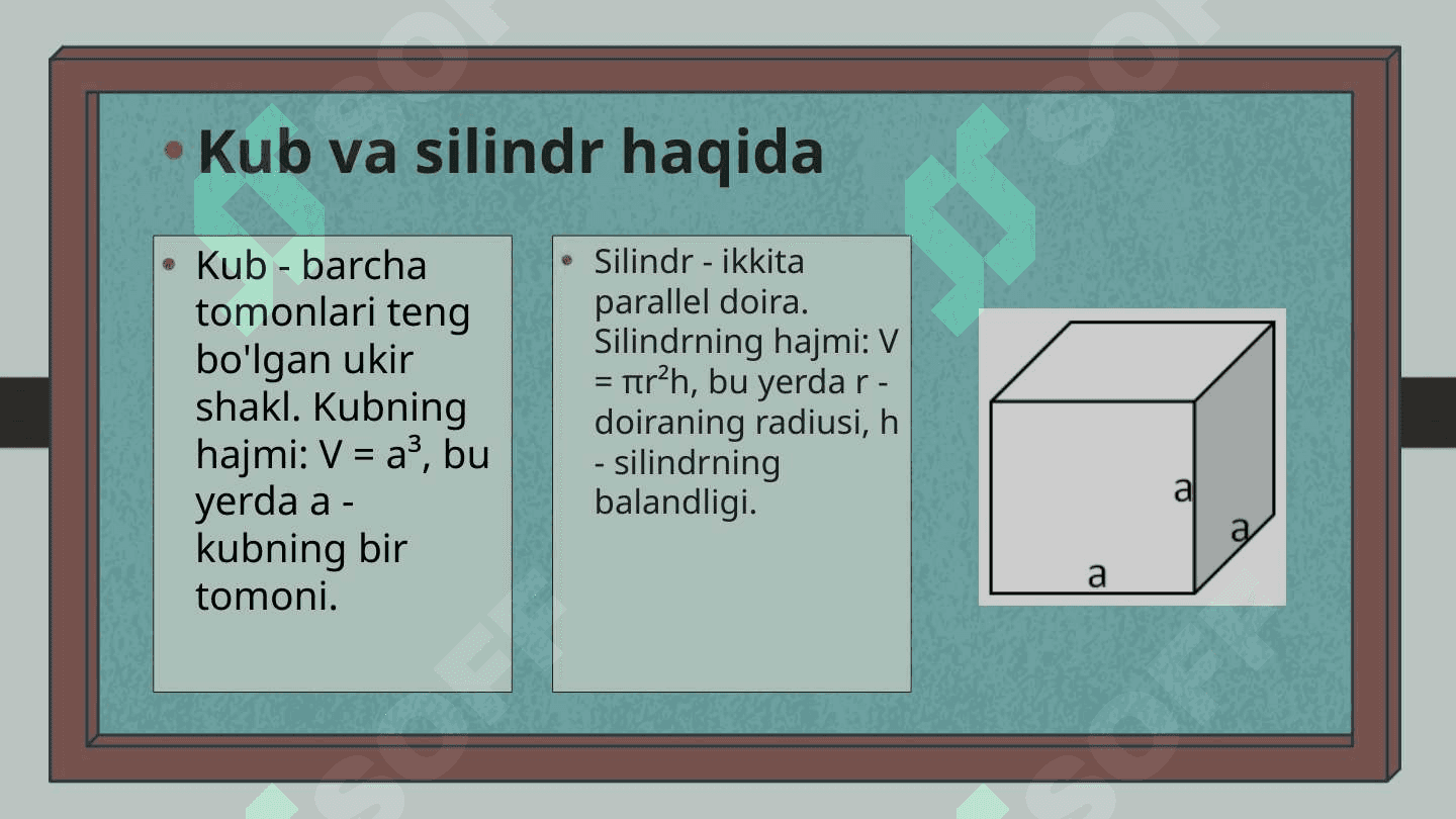 Doira uchburchak oval to`rtburchak shakllarini 6