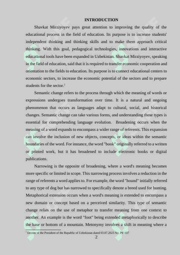 Types of Semantic change 2