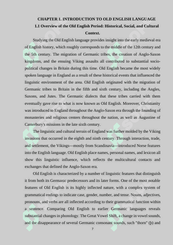 The Old English Verb 7