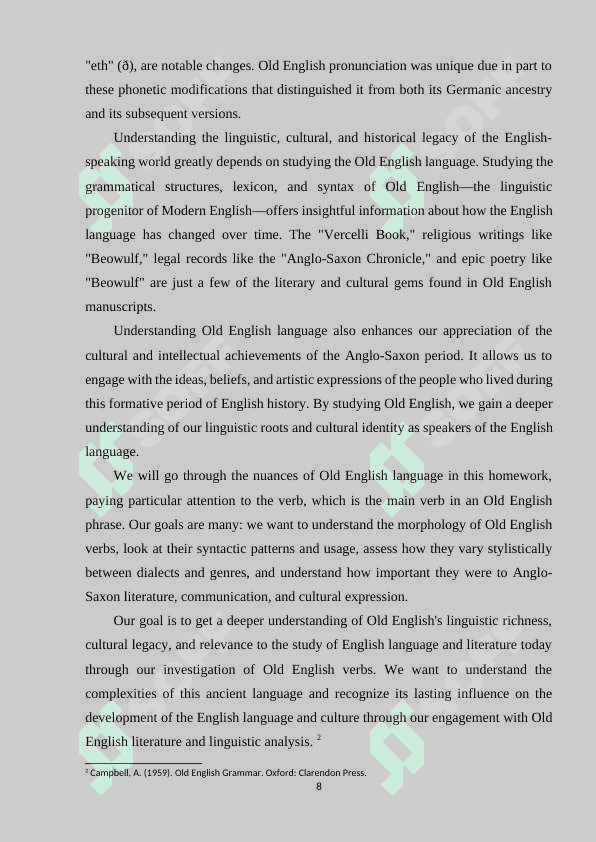 The Old English Verb 8