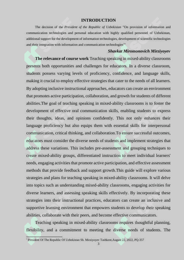 TEACHING SPEAKING IN MIXED-ABILITY CLASSES 3
