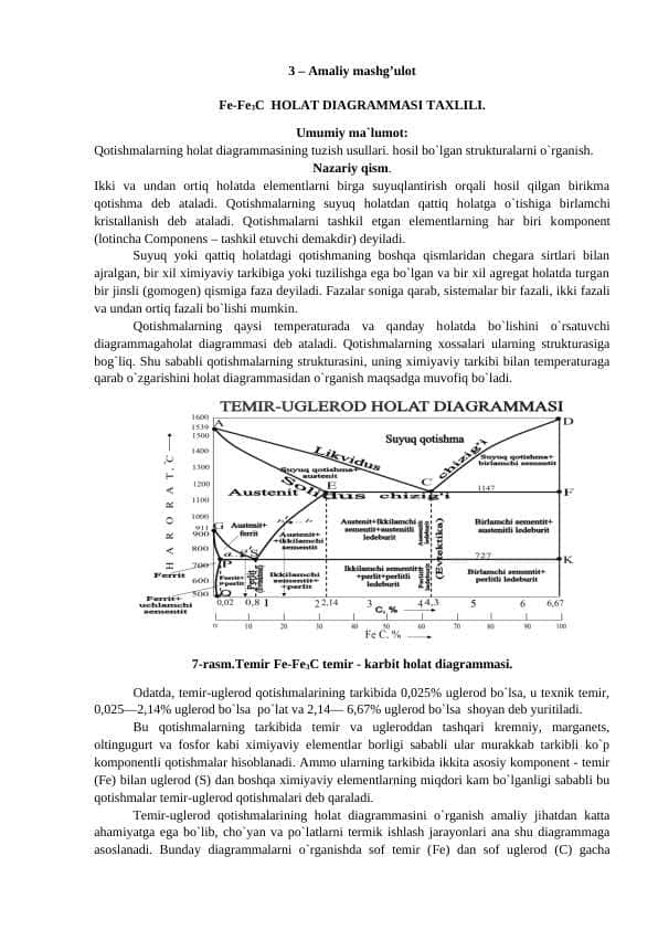 HOLAT DIAGRAMMASI TAXLILI.