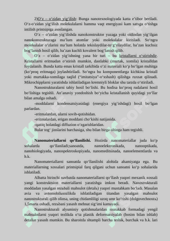 Nanotexnologiya asosida olingan materiallar 2
