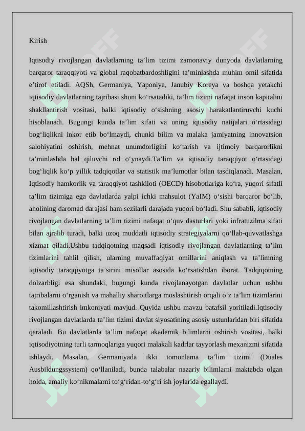 Iqtisodiy rivojlangan davlatlar ta’lim tizimi. 25 2