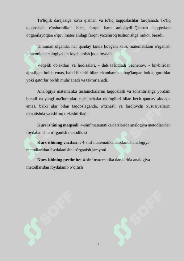 4-sinf matematika darslarida analogiya metodlari 4