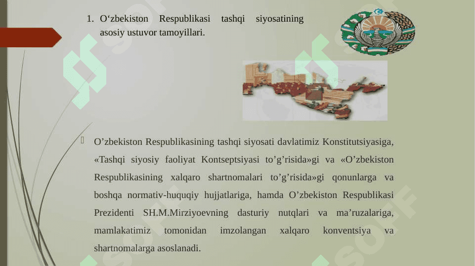 O‘zbekistonning xalqaro aloqalari va Jahon hamjamiyatidagi o‘rni 2