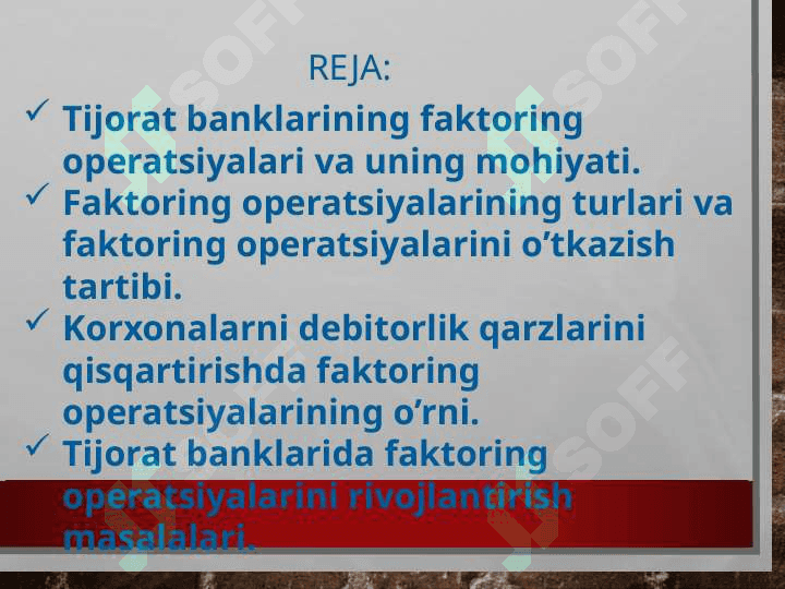 TIJORAT BANKLARINING FAKTORING OPERATSIYALARI pptx 2