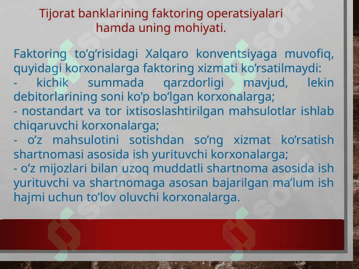 TIJORAT BANKLARINING FAKTORING OPERATSIYALARI pptx 5