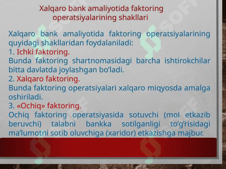 TIJORAT BANKLARINING FAKTORING OPERATSIYALARI pptx 8