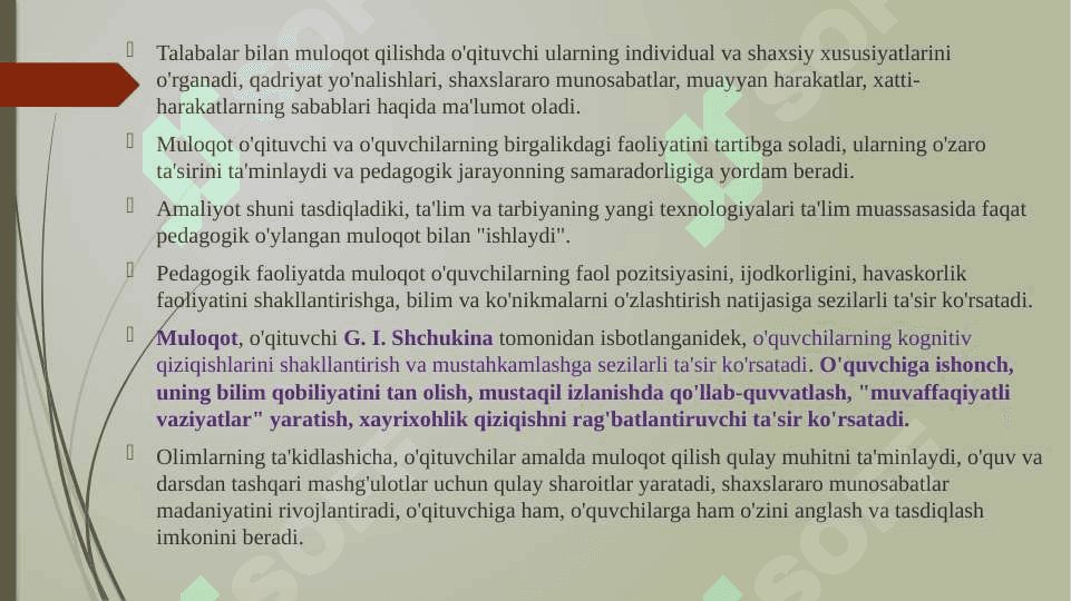 Muloqot pedagogik faoliyat asosi  sifatida 5
