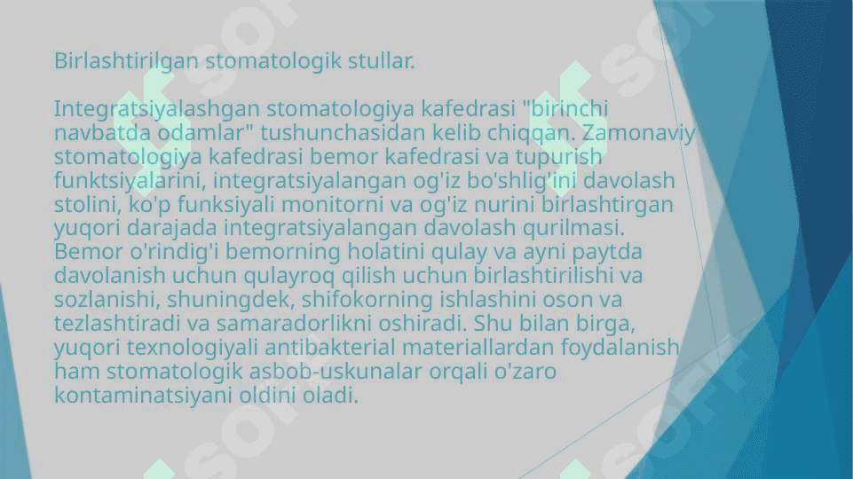 Zamonaviy Stomatologik qurilmalar tasnifi. Sterilizatsiya va dizinfeksiya 5
