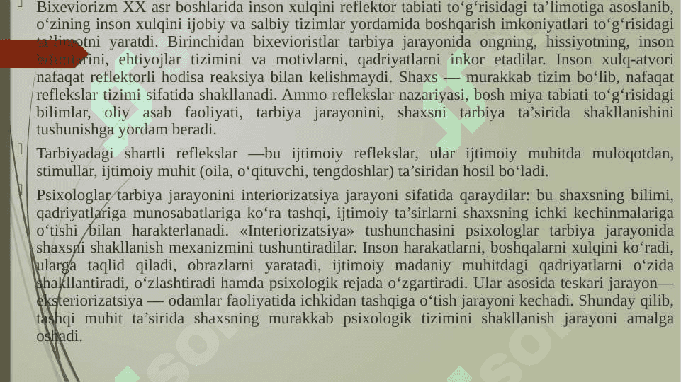 TARBIYA QONUNIYATLARI VA PRINSIPLARI. Tarbiya jarayoni mohiyatiTarbiya jarayoni qonuniyatlari Tarbiya jarayoni prinsiplari 3