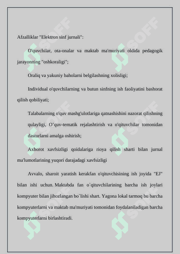“Elektron jurnal” kompleks axborot tizimi 8