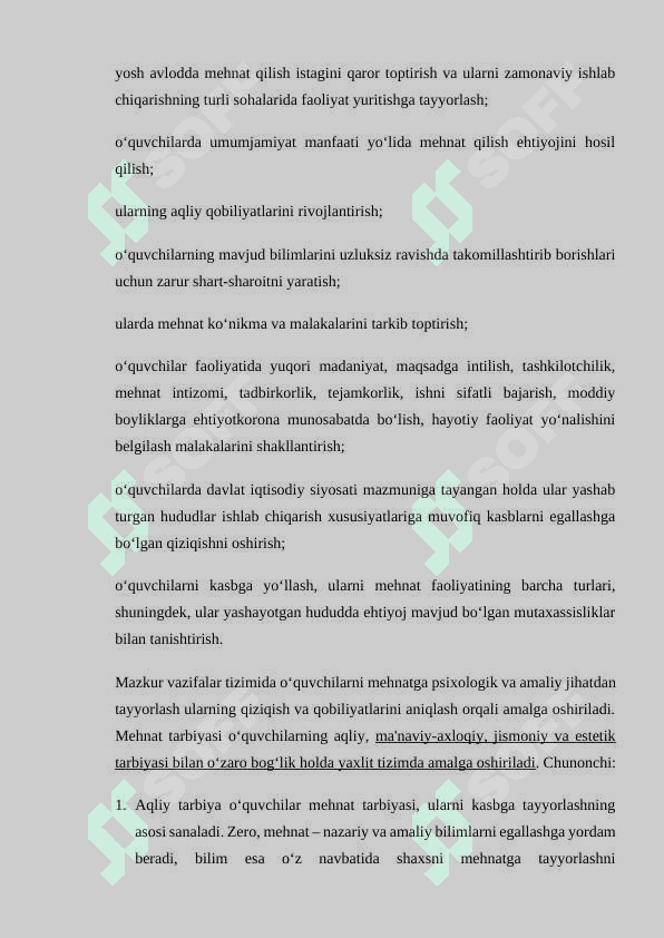Komil insonni shakllantirishda mehnat tarbiyasining o’rni 7