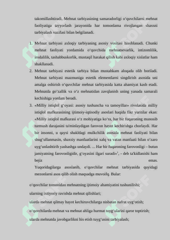 Komil insonni shakllantirishda mehnat tarbiyasining o’rni 8