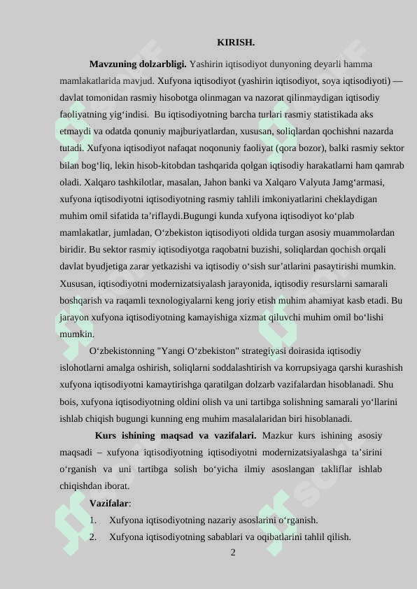 Xufyona iqtisodiyot tushunchasi va uning iqtisodiyotdagi o‘rni 2