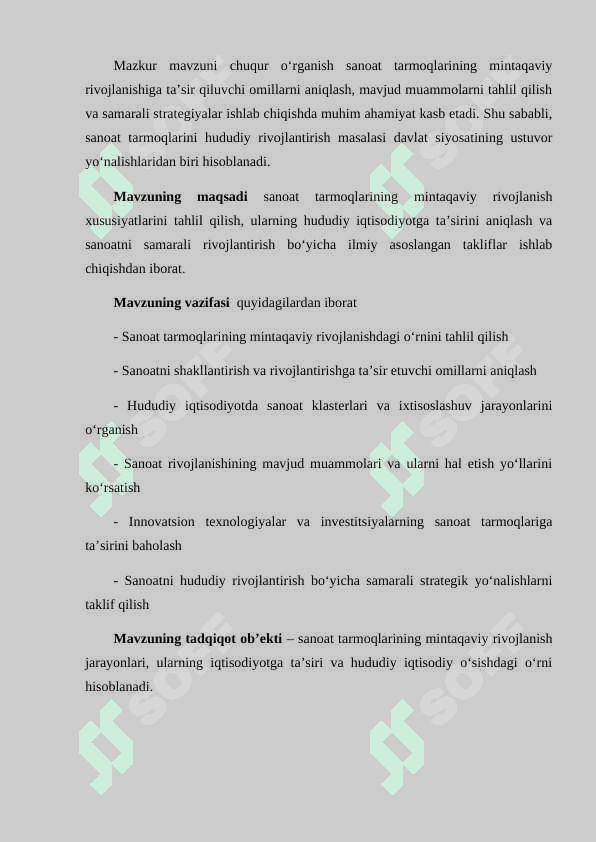 Mintaqalarda sanoat tarmogʻini rivojlantirish xususiyatlari 5