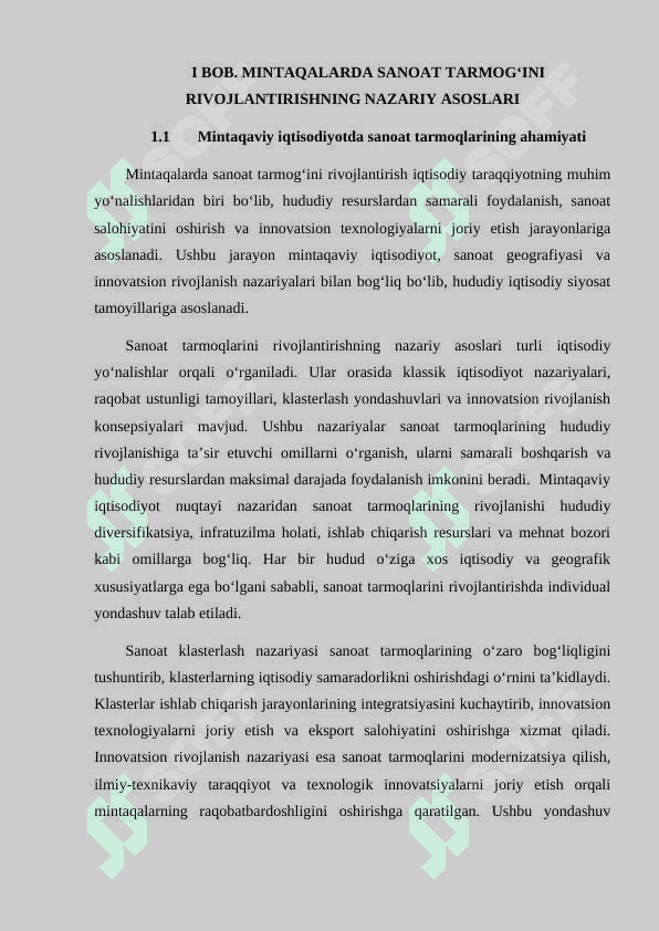 Mintaqalarda sanoat tarmogʻini rivojlantirish xususiyatlari 6