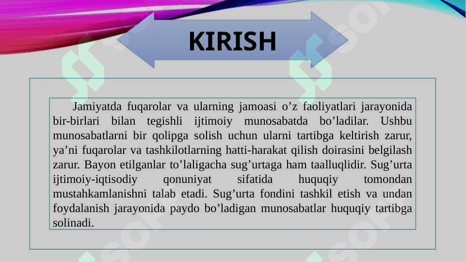 Sug’urta qonunchiligi va uning tarkibiga kiruvchi qonunchilik hujjatlari 3