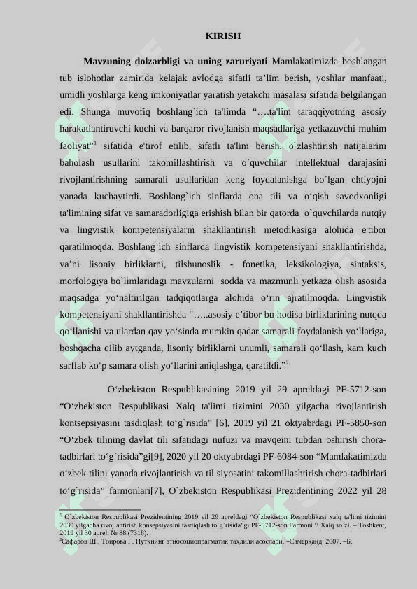 BOSHLАNG‘ICH  SINF O‘QUVCHILАRDА LINGVISTIK KOMPETENSIYАLАRNI SHАKLLАNTIRISH METODIKАSI 3