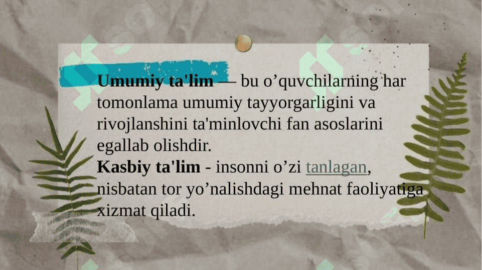 Boshlangʻich taʼlim  didaktikasida oʻqitishning sifat va samaradorligiga erishish yoʻllari.Ta’lim mazmunini belgilab beruvchi meyoriy hujjatlar. 3