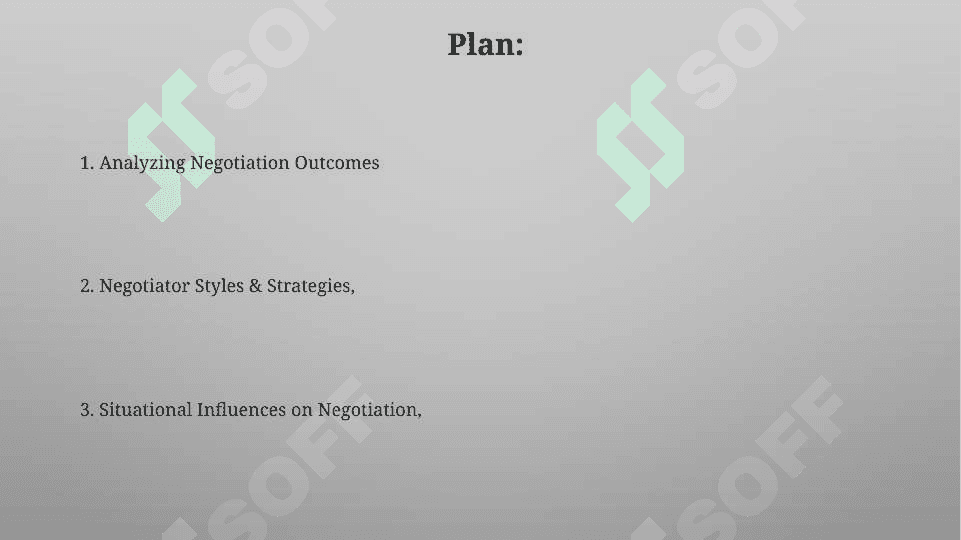 Situations and negotiators 2