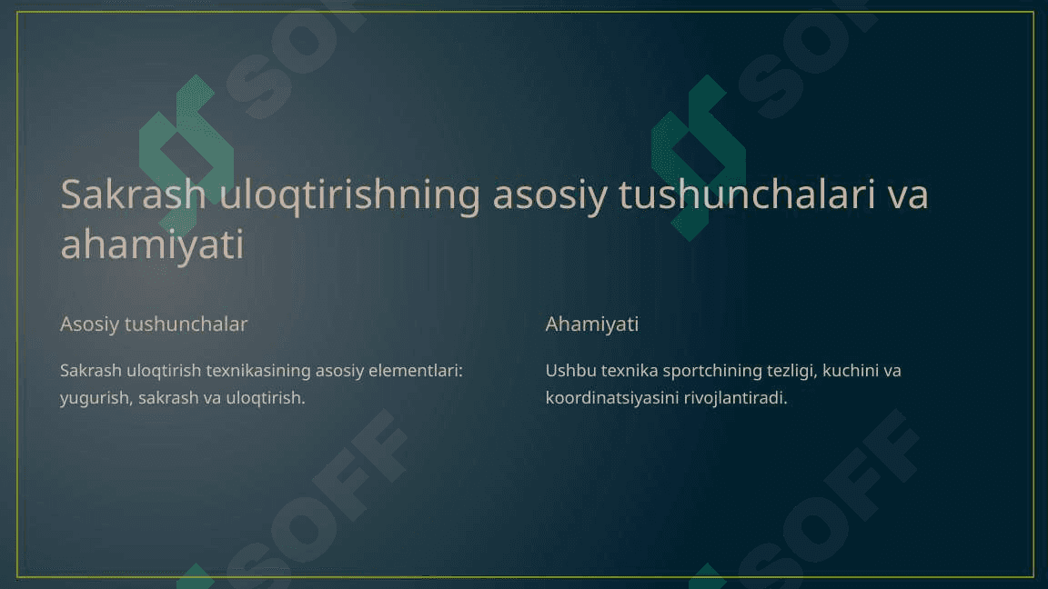 Sakrash uloqtirish va ko'p kurash turlari texnikasini o'rgatish metodikasi 2