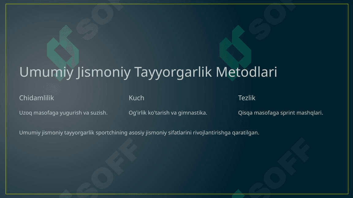 Yengil Atletika Mashg'ulotlarida Qo'llaniladigan Metodlar 2