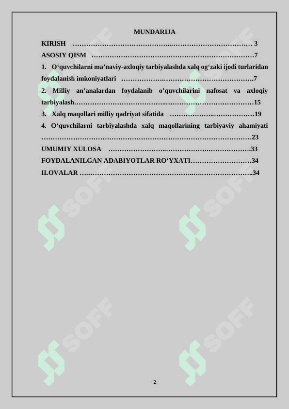 AXLOQIY TARBIYADA XALQ MAQOLLARIDAN FOYDALANISH 2