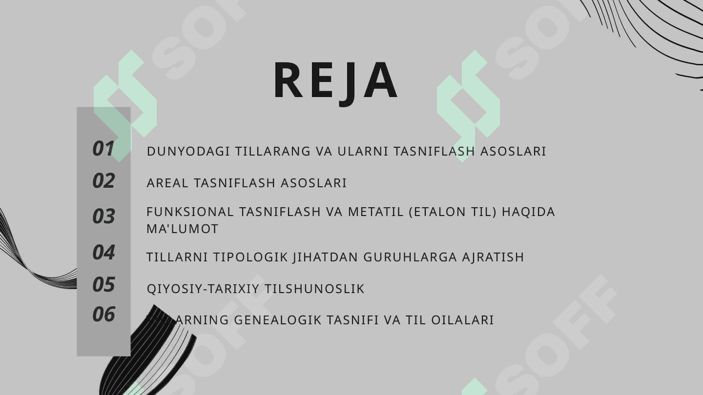 TILLARNI TASNIFLASH:FUNKSIONAL,REAL, TIPOLOGIK VA GENEALOGIK TASNIFLAR 2