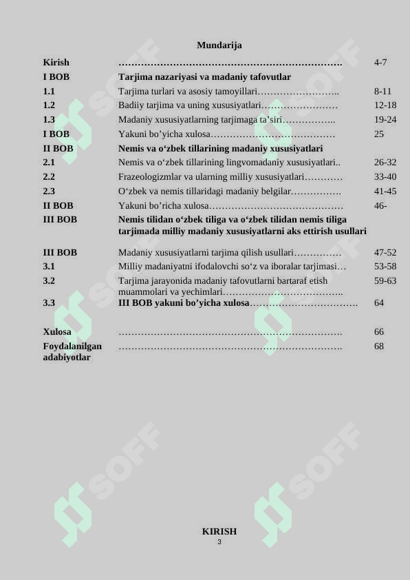 Nemis tilidan o'zbek tiliga va o'zbek tilidan nemis tiliga tarjima qilishda milliy madaniy xusiyatlar 3