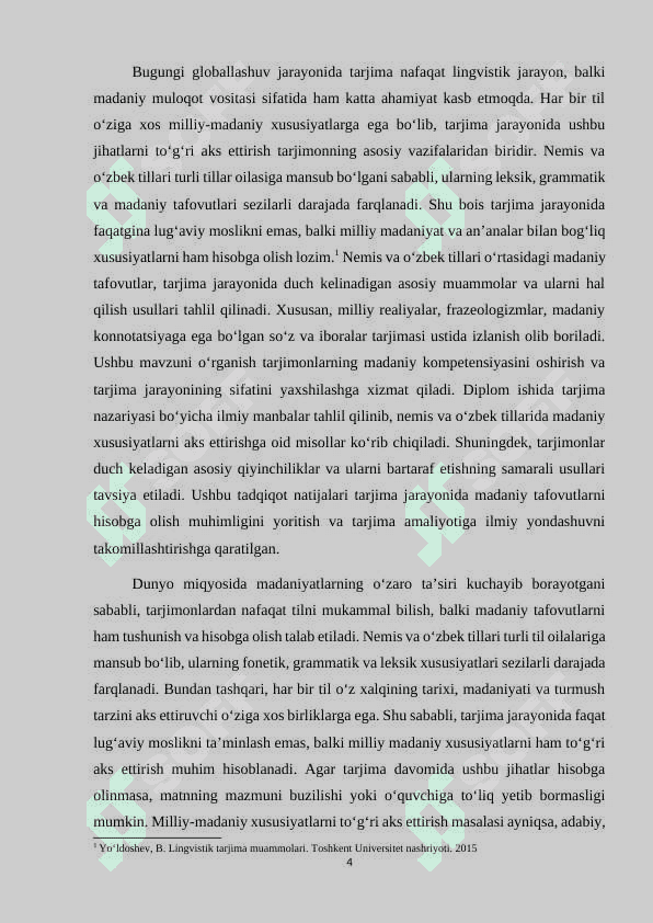 Nemis tilidan o'zbek tiliga va o'zbek tilidan nemis tiliga tarjima qilishda milliy madaniy xusiyatlar 4