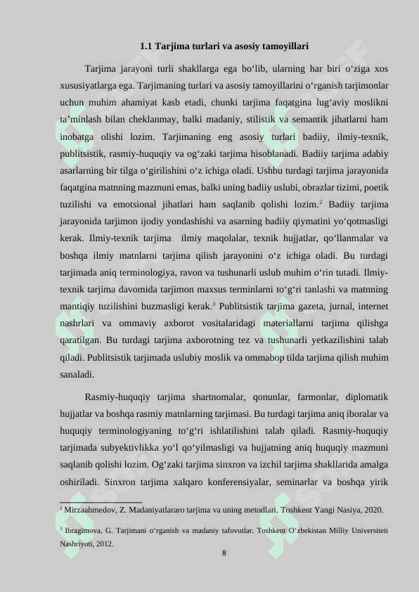 Nemis tilidan o'zbek tiliga va o'zbek tilidan nemis tiliga tarjima qilishda milliy madaniy xusiyatlar 8