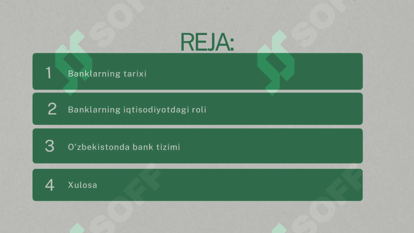 Banklar va ularning bozor iqtisodiyotidagi o'rni 2
