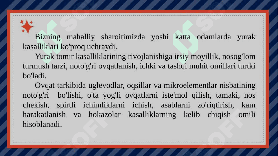 Gerontologiya . Qariyalarda yurak-qon tizimi kasalliklari kechishining o'ziga xos tomonlari. Yurak qon -tomir tizimini anatoma-fiziologik xususiyatlari . Keksa va qariyalarda kasalliklarning kechishini o'ziga xos tomonlari 8