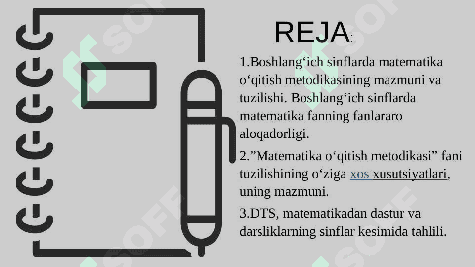 Boshlang'ich sinflarda matematika kursining mazmuni va tuzilishi 2