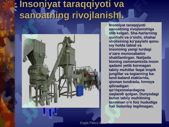 turli extiyojlar  uchun sanoat  chiqindilari asosida to'ldiruvchilarni ishlab chiqarish 2