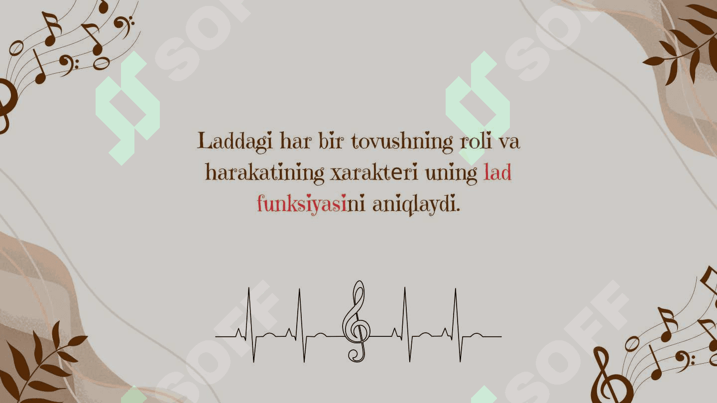Lad va tonalliklar (Major va Minor ladlari  va ularning turlari) 3