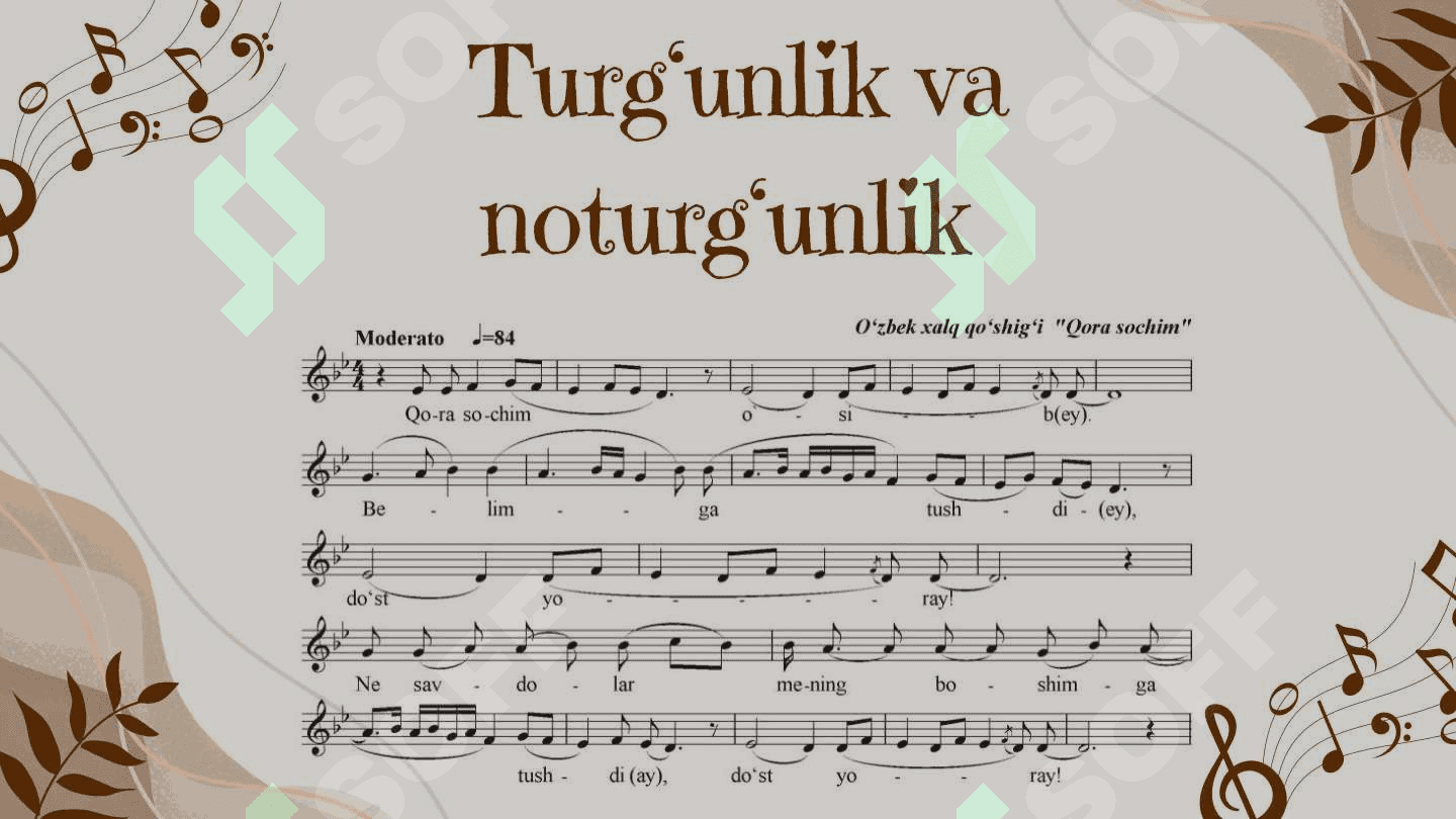 Lad va tonalliklar (Major va Minor ladlari  va ularning turlari) 7