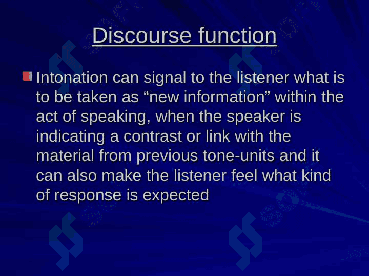 FUNCTIONS OF INTONATION: 5