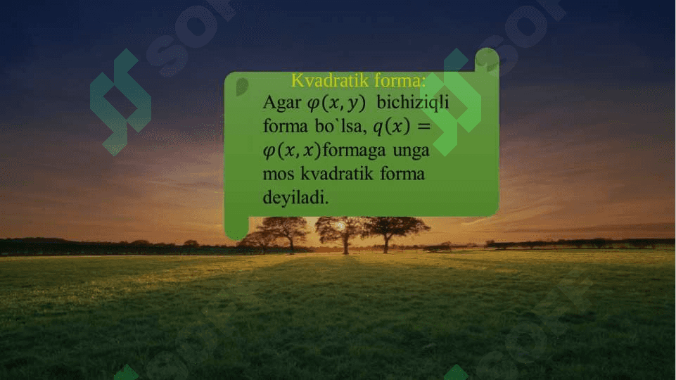 KVADRATIK FORMA MATRITSASI 3