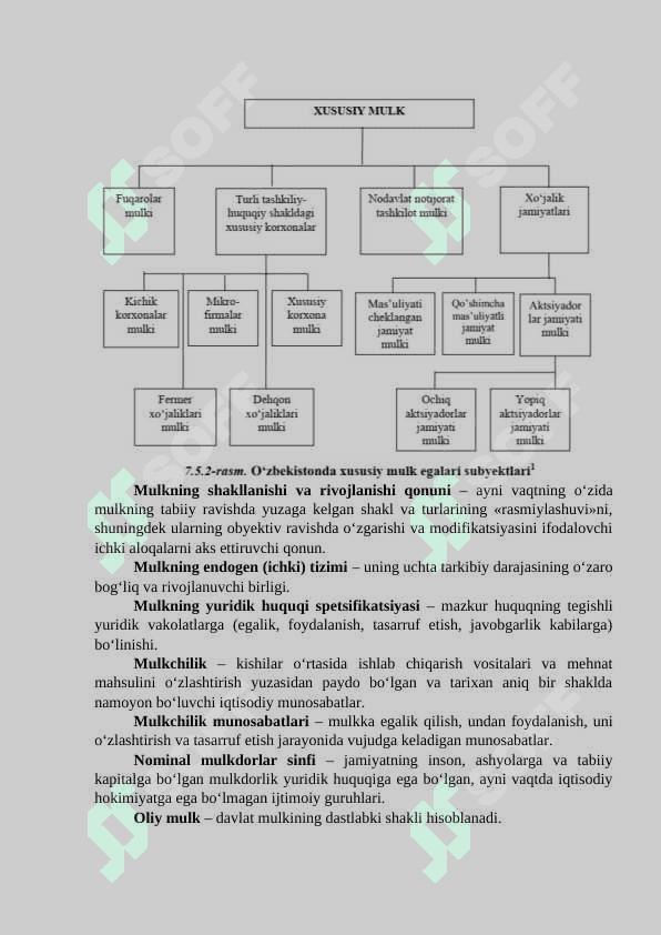 Mulk huquqlari nazariyasi va mulkchilik shakllari rivojlanishining evolyutsiyasi 4