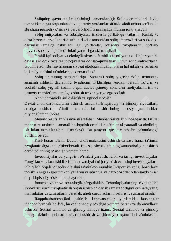 Davlatning aholi daromadlari sohasidagi siyosati 4