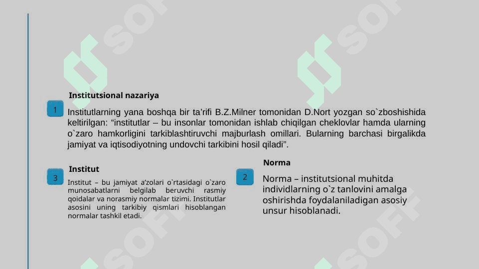 INSTITUTSIONAL NAZARIYALARNING PAYDO BO‘LISHI VA RIVOJLANISHI 6